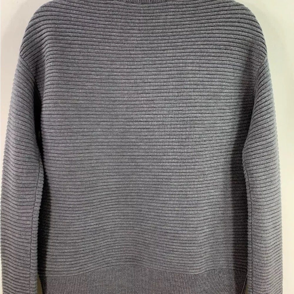 Gray Ribbed Women's Sweater - Picture 4 of 6